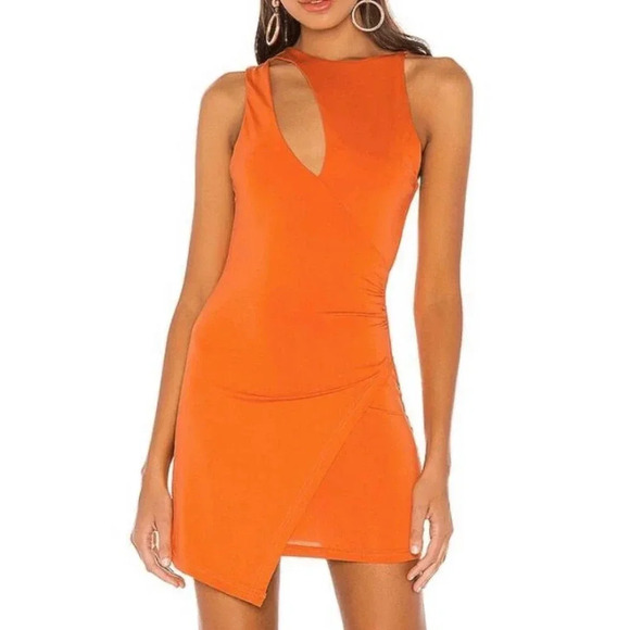 Superdown Women's Size Small Cecily Orange Party Sleeveless Mini Dress - Picture 1 of 6